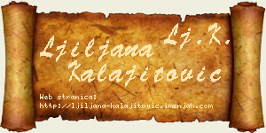 Ljiljana Kalajitović vizit kartica
